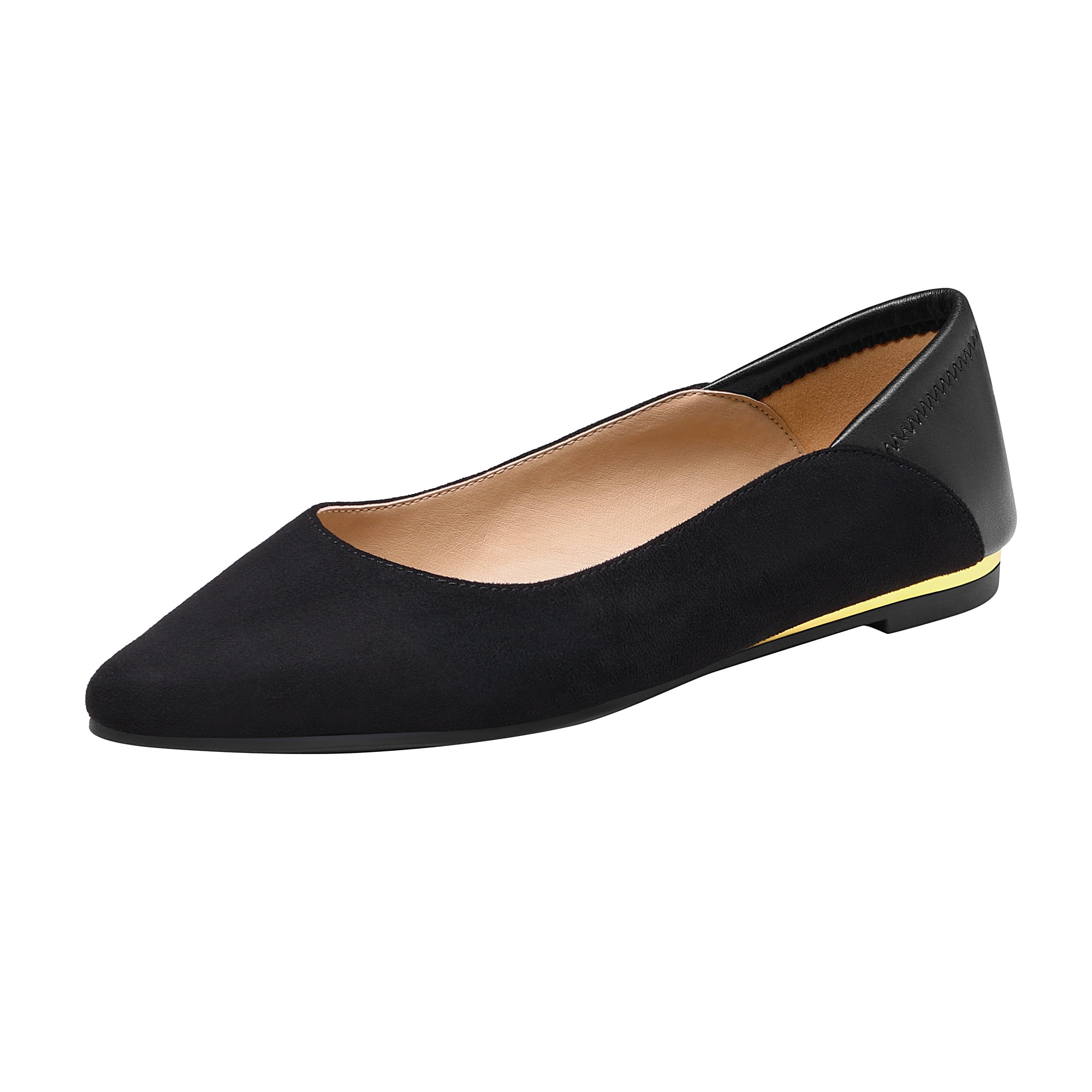 DREAM PAIRS Flats Shoes Women Comfortable Women s Pointed Toe Dress Ballet Cute Work Flats Shoes BLACK SUEDE SDFA221W size 8.5 Walmart
