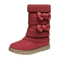 thumbnail image 1 of DREAM PAIRS Girl's Kid's Cute Zipper Flat Heel Mid Calf Boot Shoes KLOVE RED Size 8, 1 of 5