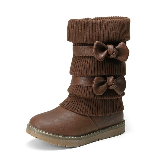 "DREAM PAIRS Girl's Winter Snow Boots Faux Fur Lined Mid Calf Shoes"