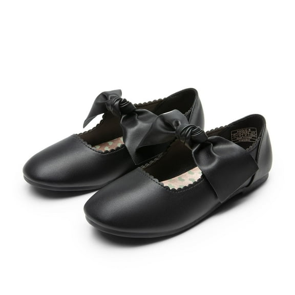 DREAM PAIRS Girls Ballerina Flats Mary Jane Front Bow Dress Shoes