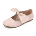 thumbnail image 1 of DREAM PAIRS Girls Ballerina Flats Mary Jane Front Bow Dress Shoes, 1 of 4