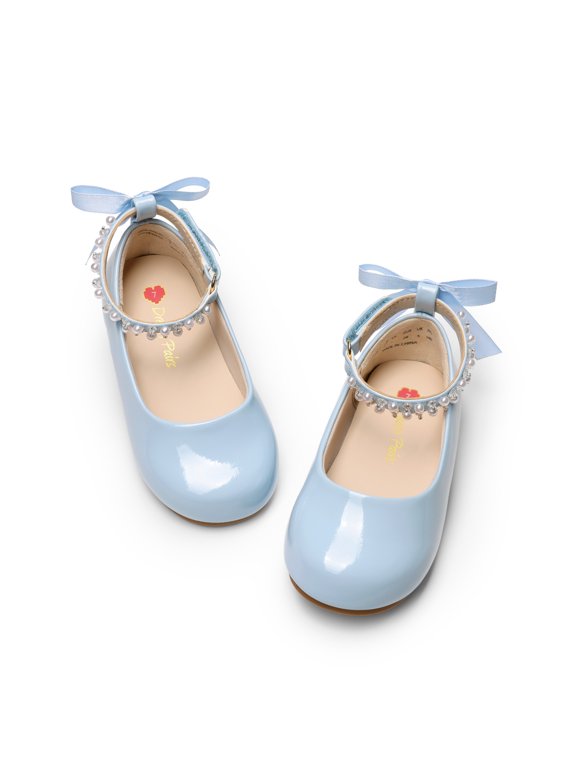 DREAM PAIRS Girls' Ballet Flats Comfortable Foldable Slip-On Dress Shoes Lightweight Portable Travel Flats with Bow Detail