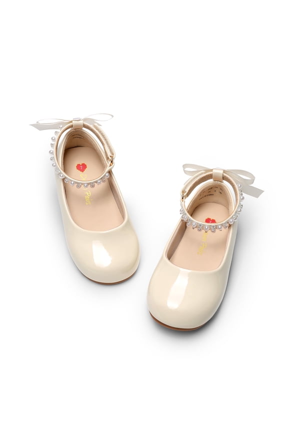 DREAM PAIRS Girls' Ballet Flats Comfortable Foldable Slip-On Dress Shoes Lightweight Portable Travel Flats with Bow Detail