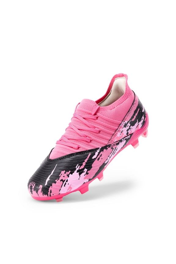 Girls Boys Soccer Cleats Youth Firm Groud Outdoor Sports Athletic Mid-top Football Shoes for Little/Big Kid