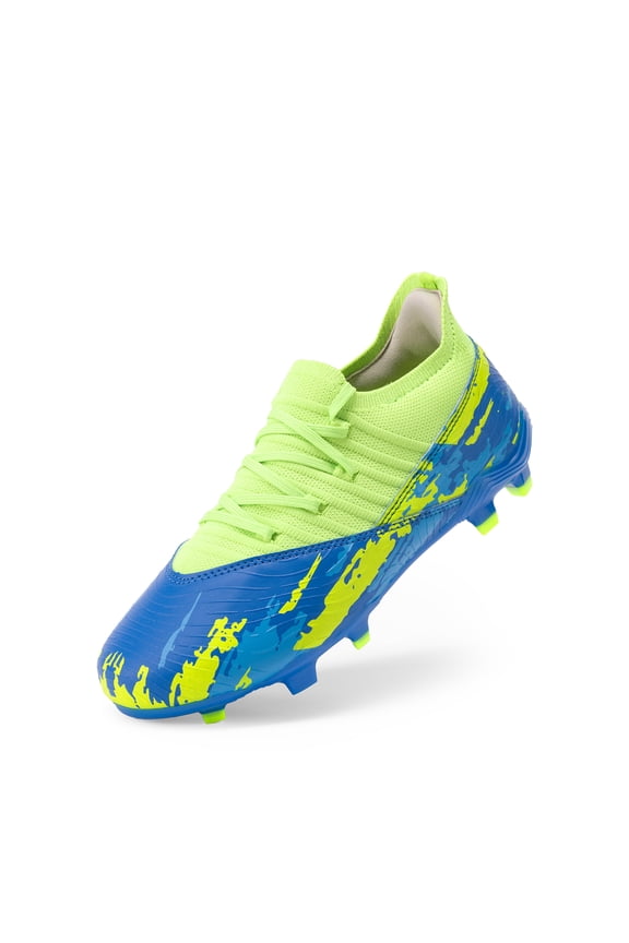 Girls Boys Soccer Cleats Youth Firm Groud Outdoor Sports Athletic Mid-top Football Shoes for Little/Big Kid