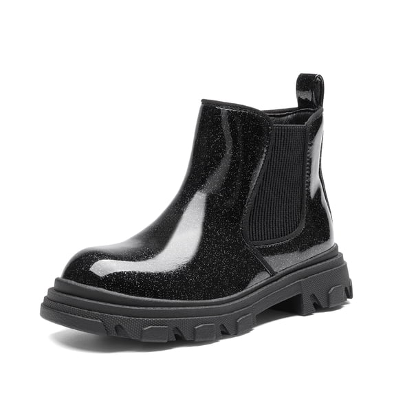 DREAM PAIRS Girls Chelsea Boots Side Zipper Lug Sole Ankle Booties Toddler/Little Kid/Big Kid