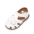 thumbnail image 1 of DREAM PAIRS Girls Closed Toe Flower Dress Sandals Summer Shoes for Toddler and Little Kids, 1 of 6