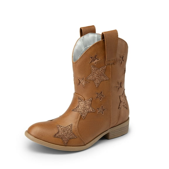 DREAM PAIRS Girls Cowgirl Boots Cowboy Western Mid Calf Star Boots for Kids
