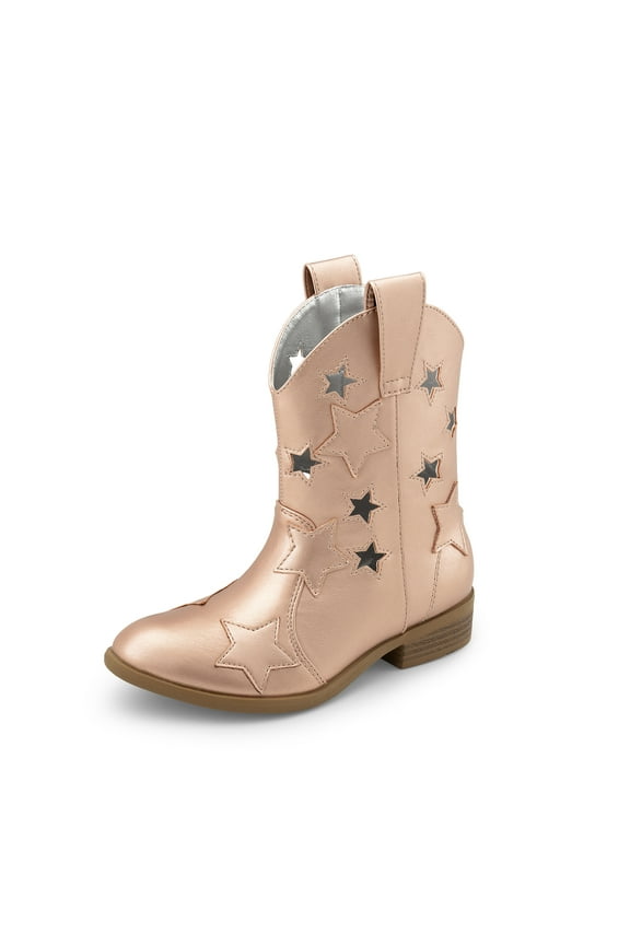 Girls Cowgirl Boots Cowboy Western Mid Calf Star Boots for Kids