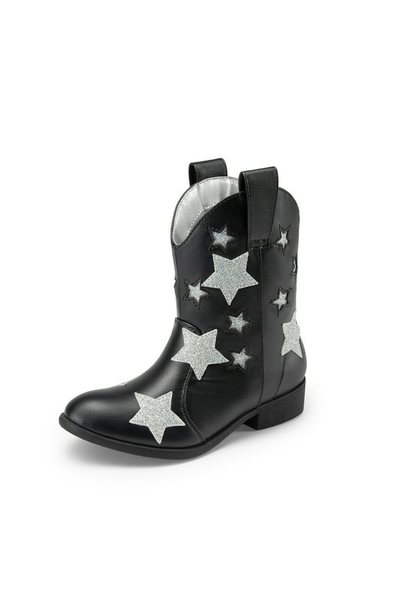 Girls Cowgirl Boots Cowboy Western Mid Calf Star Boots for Kids