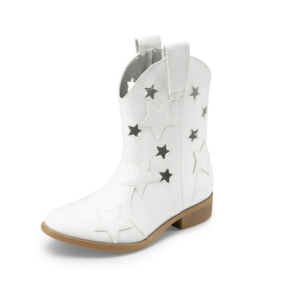 DREAM PAIRS Girls Cowgirl Boots Cowboy Western Mid Calf Star Boots for Kids