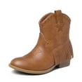 thumbnail image 1 of BURUDANI Girls’ Western Ankle Boots Cowgirl Riding Boots for Little & Big Kids, 1 of 4