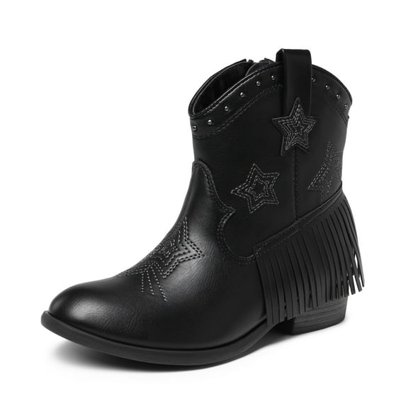 BURUDANI Girls’ Western Ankle Boots Cowgirl Riding Boots for Little & Big Kids
