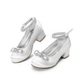 thumbnail image 1 of BURUDANI Girls Closed Toe Dress Shoes Low Heel Ankle Strap Pumps for Toddler/Little/Big Kids Party Wedding & Princess Style, 1 of 5