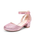 thumbnail image 1 of DREAM PAIRS Girls Dress Shoes Closed Toe High Heels Ankle Strap Toddler Little Big Kid Wedding Flower Party Pump, 1 of 6
