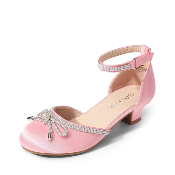DREAM PAIRS Girls Closed Toe Dress Shoes Low Heel Ankle Strap Pumps for Toddler/Little/Big Kids Party Wedding & Princess Style