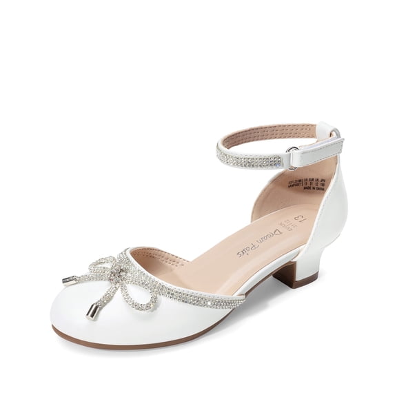 DREAM PAIRS Girls Closed Toe Dress Shoes Low Heel Ankle Strap Pumps for Toddler/Little/Big Kids Party Wedding & Princess Style
