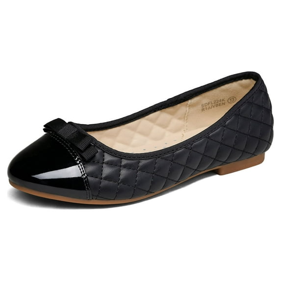 DREAM PAIRS Girls Dress Shoes Cute Bow Flower Girl Slip-on Ballet Flats (Little Kid/Big Kid)