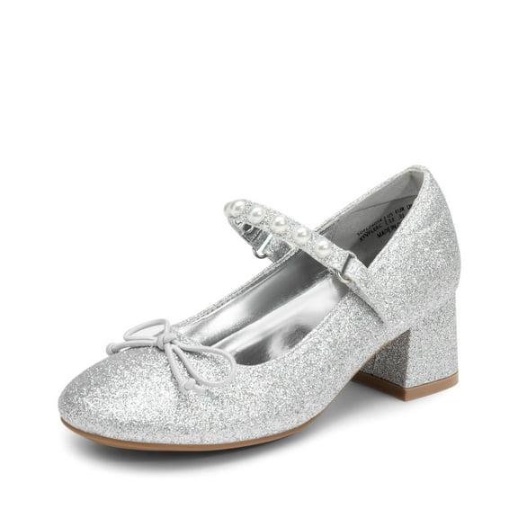 DREAM PAIRS Girls Dress Shoes Mary Jane Heel T-Strap Party Flower Wedding Princess Pumps for Little Big Kid