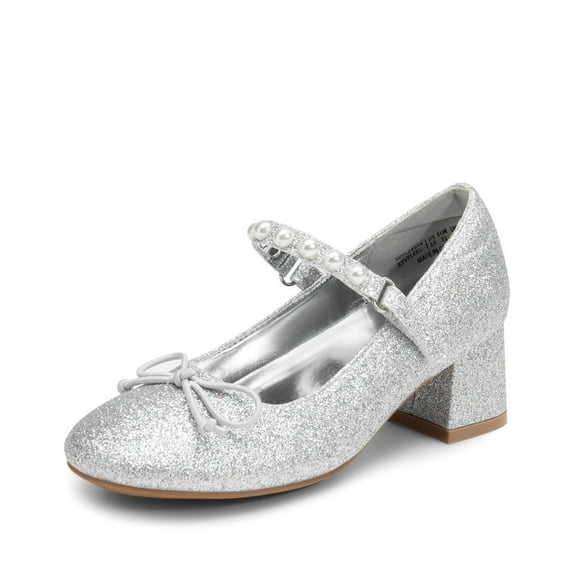 DREAM PAIRS Girls Dress Shoes Mary Jane Heel T-Strap Party Flower Wedding Princess Pumps for Little Big Kid
