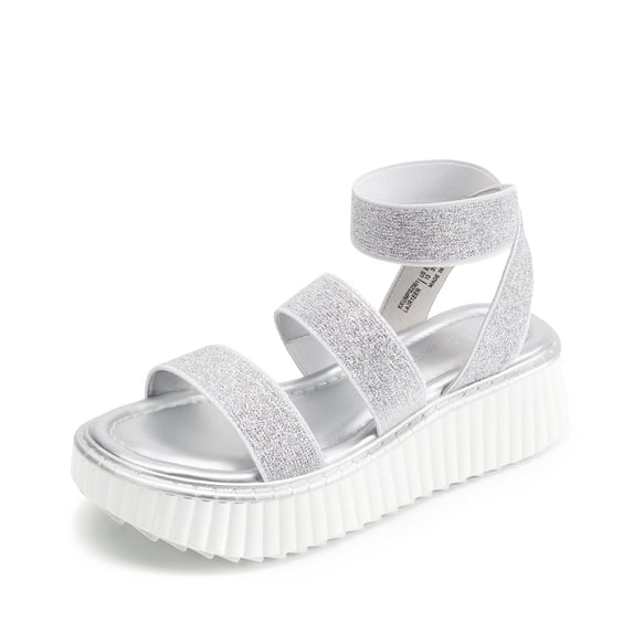 DREAM PAIRS Girls Flatform Wedge Open Toe platform Summer Sandals with Buckle Ankle Strap for Little Kid/Big Kid