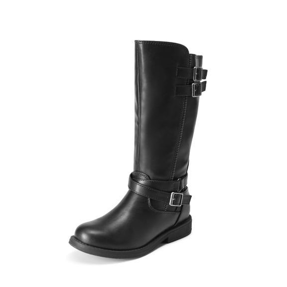 BURUDANI Girls Kids Winter Cute Knee High Fashion Side Zipper Riding Boots