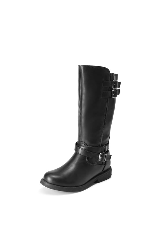 BURUDANI Girls Kids Winter Cute Knee High Fashion Side Zipper Riding Boots