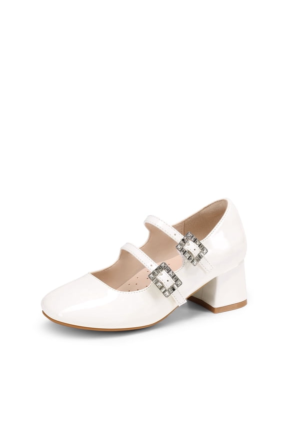 DREAM PAIRS Girls Mary Jane Dress Shoes Double Straps High Heel Princess Pumps for Easter, Wedding, Party, Church, and Communion – Little & Big Kids