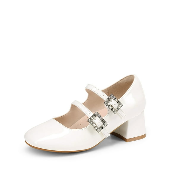 DREAM PAIRS Girls Mary Jane Dress Shoes Double Straps High Heel Princess Pumps for Easter, Wedding, Party, Church, and Communion – Little & Big Kids