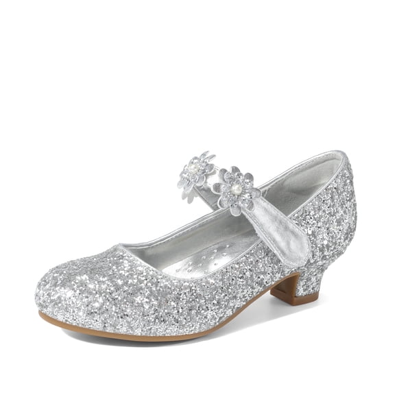 DREAM PAIRS Girls Mary Jane Dress Shoes Pumps Low Heels Flower Party Wedding Princess