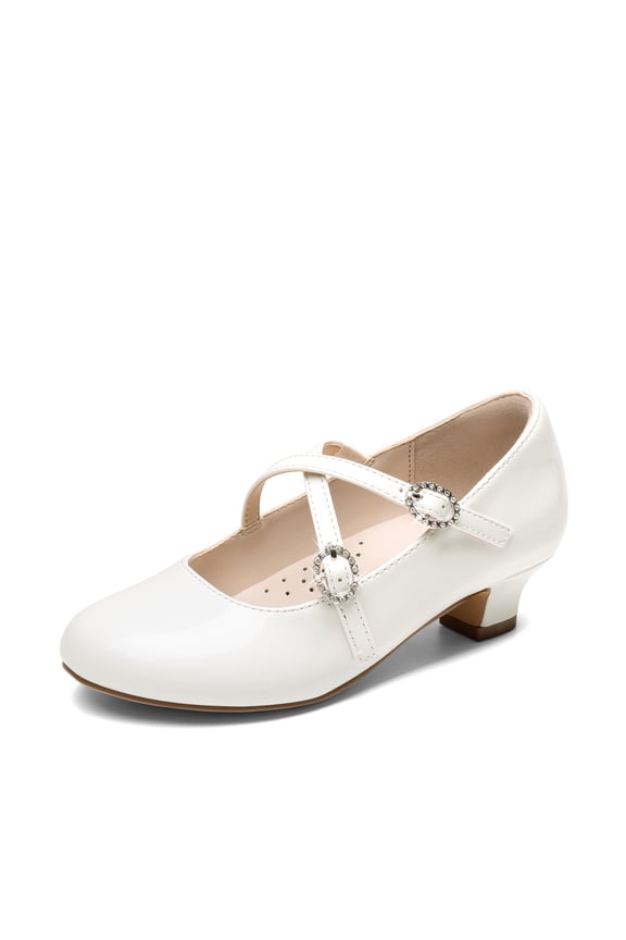 DREAM PAIRS Girls’ Mary Jane Dress Shoes, Round Toe Strap Pumps for Weddings, Parties, and Princess Dress-Up – Little/Big Kids