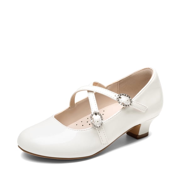 DREAM PAIRS Girls’ Mary Jane Dress Shoes, Round Toe Strap Pumps for Weddings, Parties, and Princess Dress-Up – Little/Big Kids