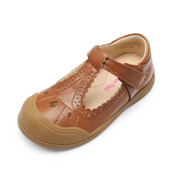 DREAM PAIRS Girls Mary Jane Dress Shoes School Uniform Toe-protective T-Strap Ballet Flats Toddler Little Kid