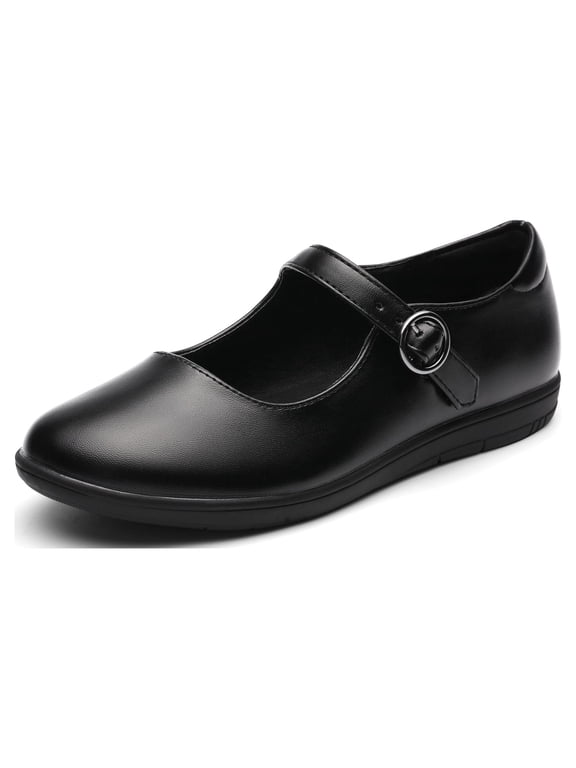 Girls Mary Jane Flats School Uniform Dress Shoes