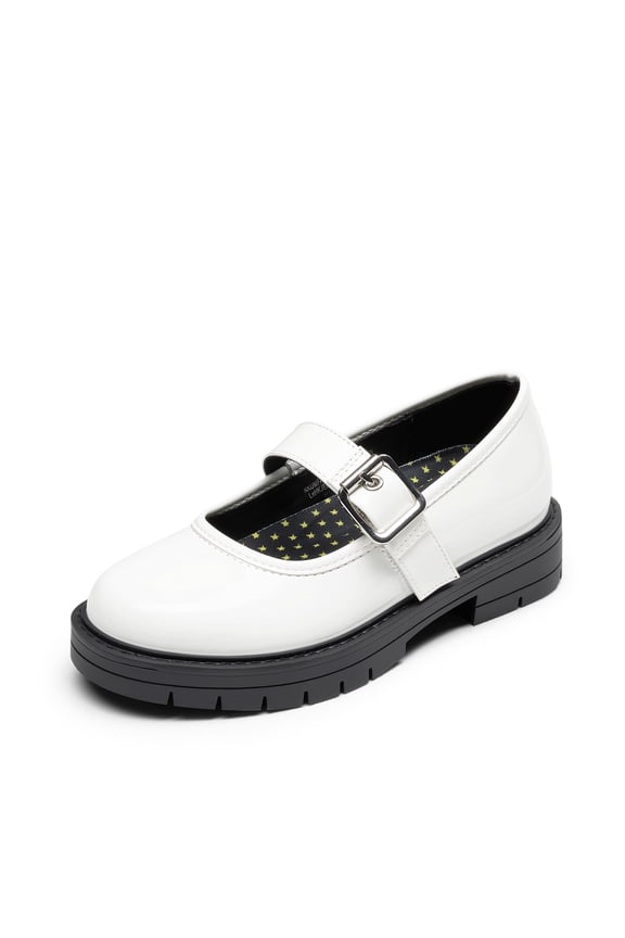 Girls'Mary Jane School Flats Classic Uniform Dress Shoes