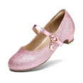 thumbnail image 1 of Dream Pairs Girls Mary Jane Low Heel Princess Flower Wedding Party Pump Dress Shoes, 1 of 5