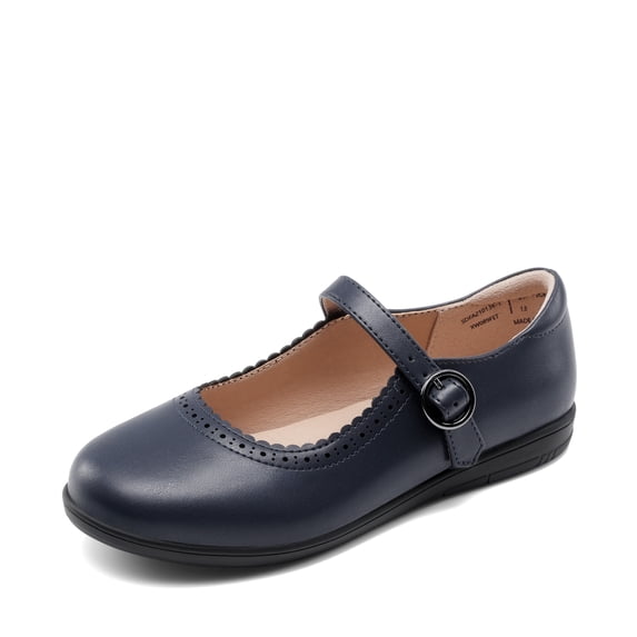 DREAM PAIRS Girls' Mary Jane School Uniform Dress Shoes with Adjustable Buckle Strap, Round Toe & Slip-Resistant Outsole