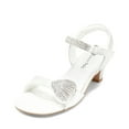 thumbnail image 1 of DREAM PAIRS Girls Sandals Ankle Strap Square Toe Low Heel Crystal Shell Wedding Party Flower Dress Shoes for Little Kids/Big Kids, 1 of 6