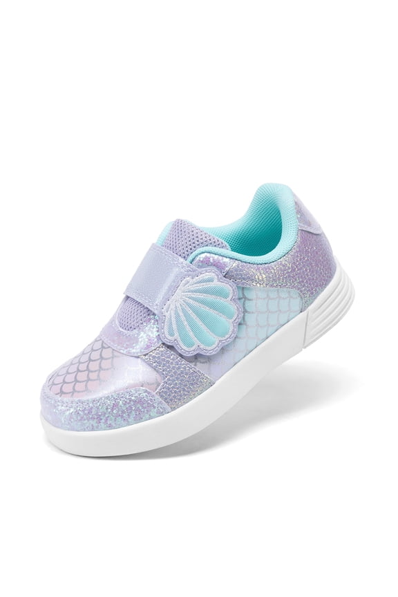 Girls Shoes Toddler Sneakers Kids Shoes with Hook and Loop Storybook Casual Walking Shoes