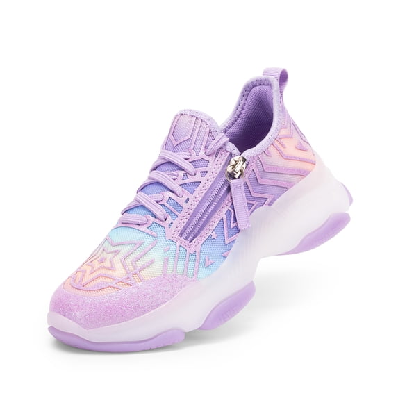 DREAM PAIRS Girls’ Sneakers, Casual Zipper Sports Shoes with Jelly Sole, Lightweight Walking Shoes