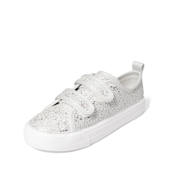 DREAM PAIRS Girls' Sneakers, Toddler Canvas Shoes with Hook-and-Loop Closure, Lightweight Breathable Casual Shoes with Playful Design
