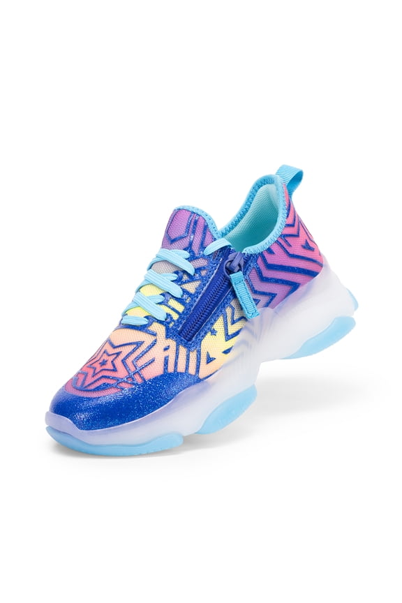 DREAM PAIRS Girls’ Sneakers with Side Zipper – Lightweight Casual Walking Shoes with Jelly Sole for Everyday Wear