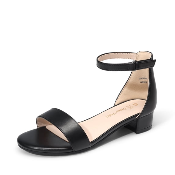DREAM PAIRS Girls' Strappy Flat Sandals, Elegant T-Strap Summer Dress Shoes with Metallic Ball Accent, Comfortable Adjustable Ankle Strap Sandals for Little Kid/Big Kid