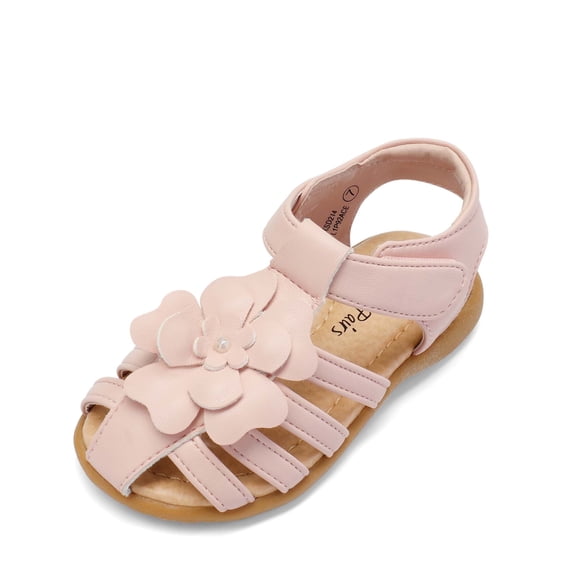 Dream Pairs Toddler Girls’ Closed‑Toe Flower Summer Dress Sandals