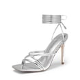 thumbnail image 1 of DREAM PAIRS Heels for Women Strappy High Stiletto Lace Up Heeled Sandals Square Open Toe Heels for Prom Party Dating, 1 of 5