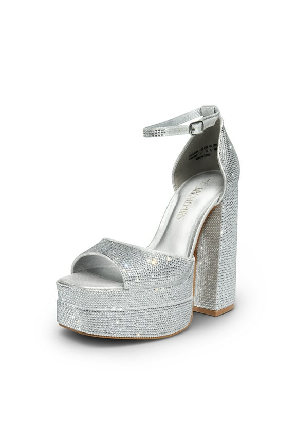 High Heels Chunky Block Platform Heels for Women Ankle Strap Sexy Open Square Toe Heels Dressy Pumps Sandals