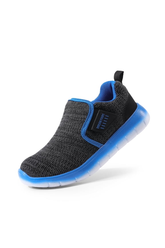 Kids Athletic Sneakers Little & Big Boys Girls Running Shoes Lightweight Sport Black/Grey/Royal Size 1 Little Kid