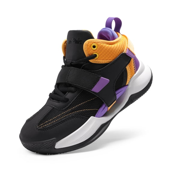 DREAM PAIRS Kids Basketball Shoes Low-Top Sneakers for Boys & Girls, Durable, Breathable, Lace-Up School Trainers