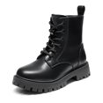 thumbnail image 1 of DREAM PAIRS Girls' Combat Ankle Boots, Lace-Up Boots with Side Zipper, Adjustable Fit, Round Toe and Anti-Slip Outsole, 1 of 6