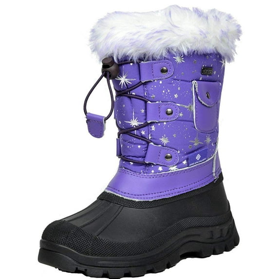 DREAM PAIRS Kids Boys & GirIs Winter Waterproof Outdoor Sports Snow Boots KSNOW PURPLE Size 4